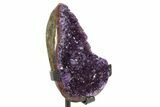 Sparkling Amethyst Geode With Metal Stand - Uruguay #342697-3